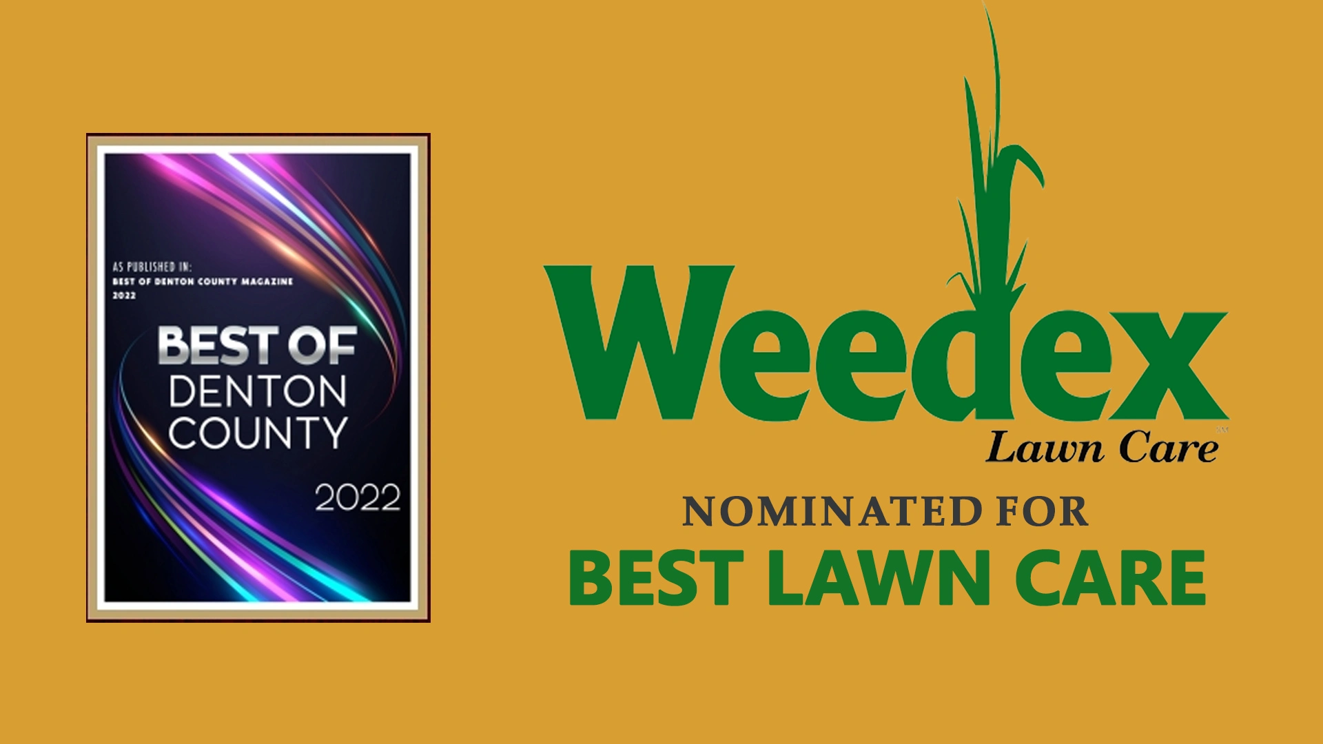 We Were Nominated for the Best of Denton County Award for Lawn Care!