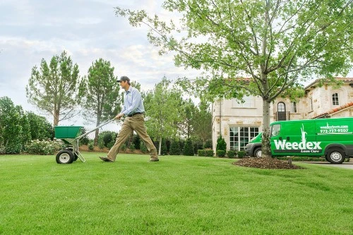 Residential lawn fertilization with a commercial spreader
